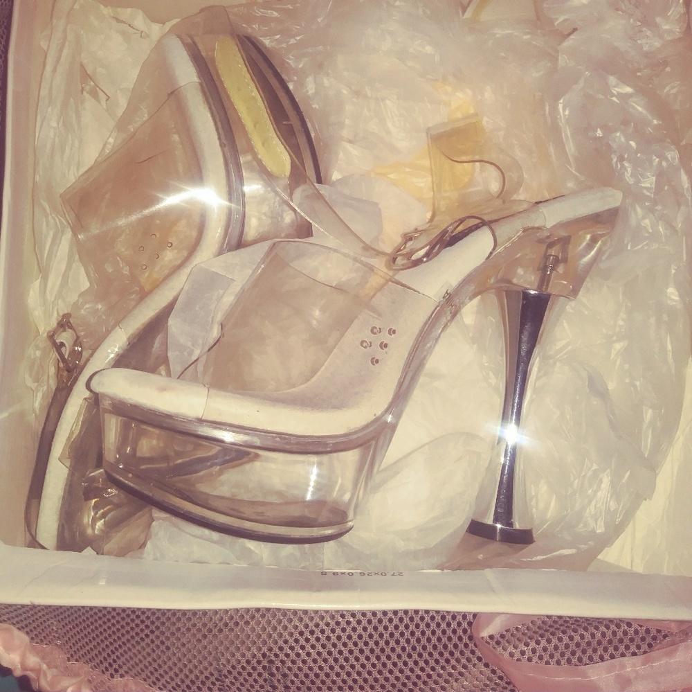 Clear heels